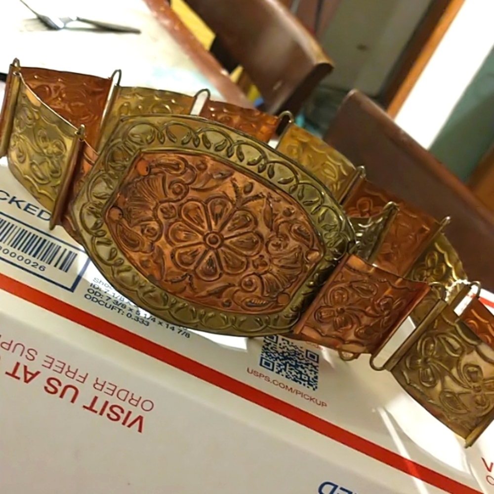 Woman's solid brass belt 34 inches long